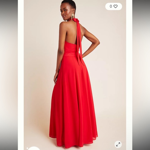 Yumi Kim Rocio Halter Dress-  Red-size small - Picture 2 of 6